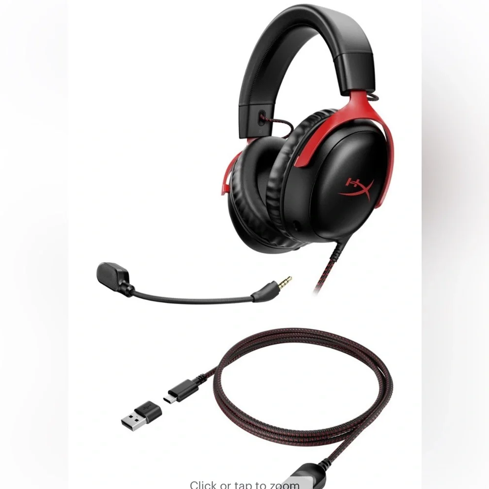 New in Box, HYPERX CLOUD II WIRED GAMING HEADSET, Black/Red